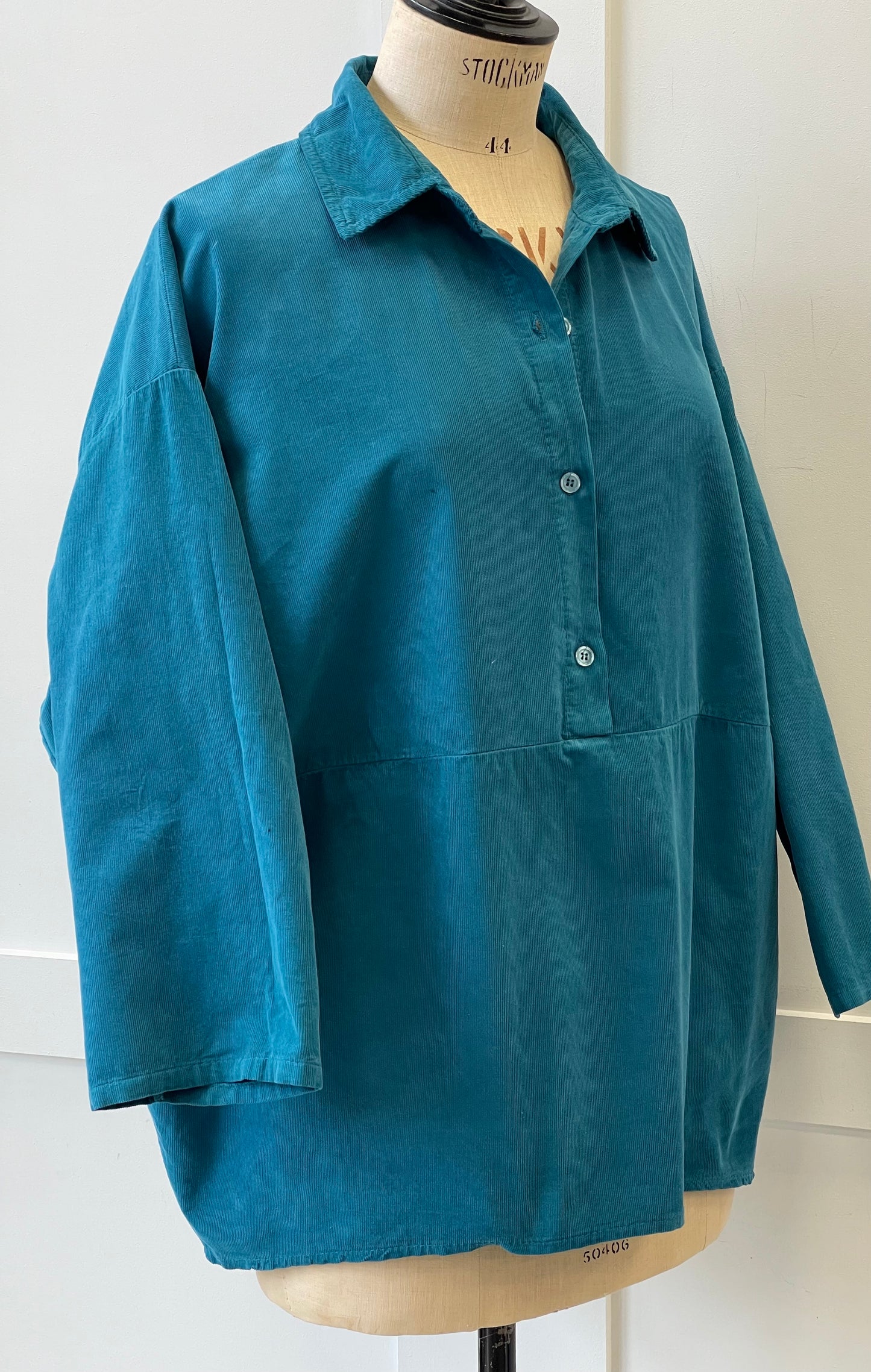 The Camile Soft Velvet Needle Cord Top Shirt