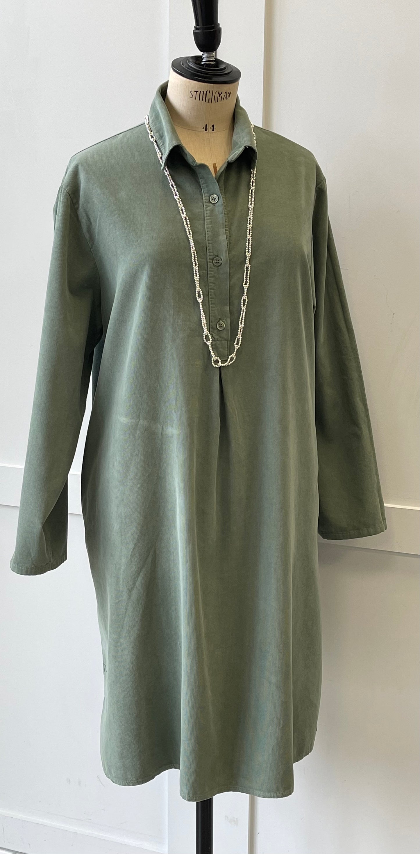 The Suzie - Needle Cord Shirt Dress Tunic