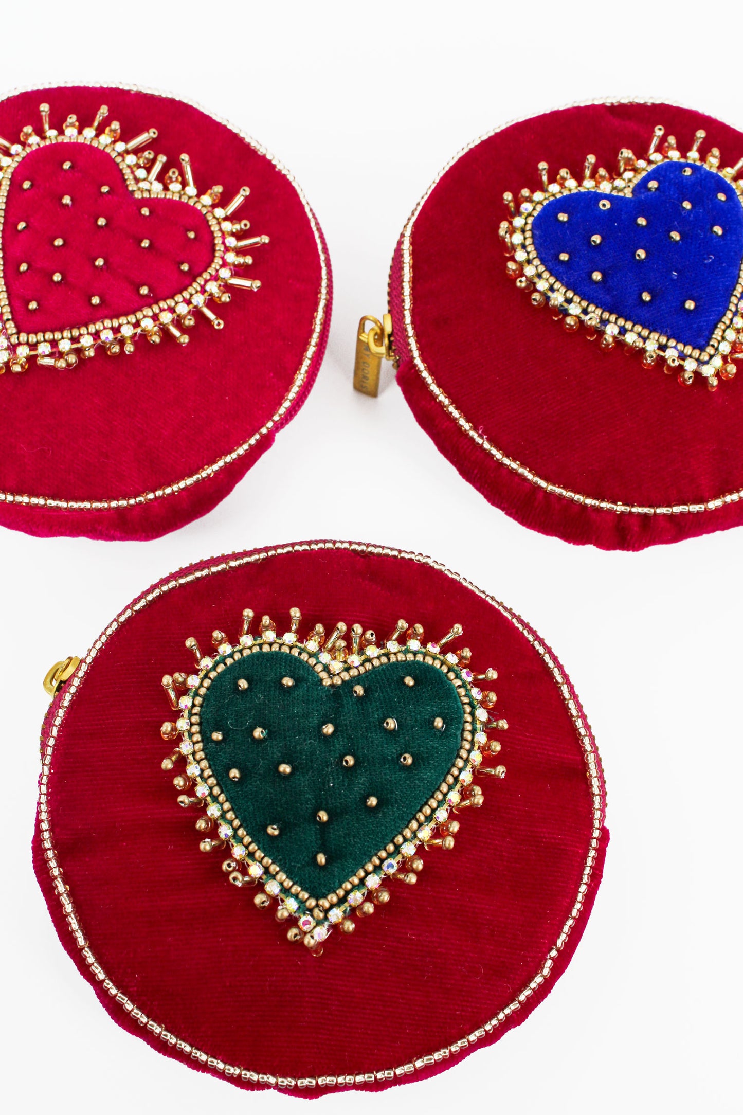 My Doris Velvet Heart Coin Purse Bag