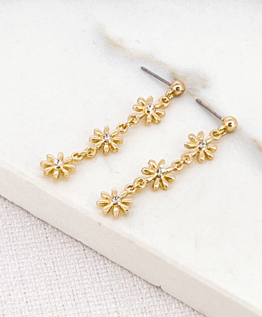 Envy daisy chain diamante earings 3148