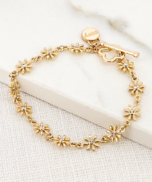 Envy daisy chain diamante bracelet 3127