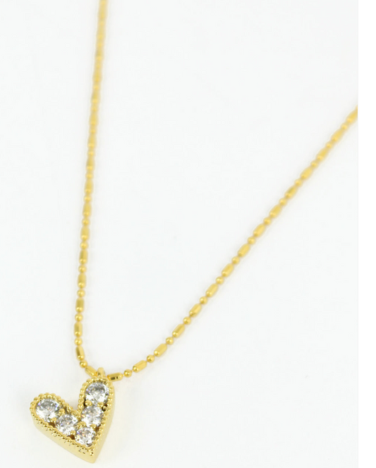 My Doris Gold Heart Charm Necklace