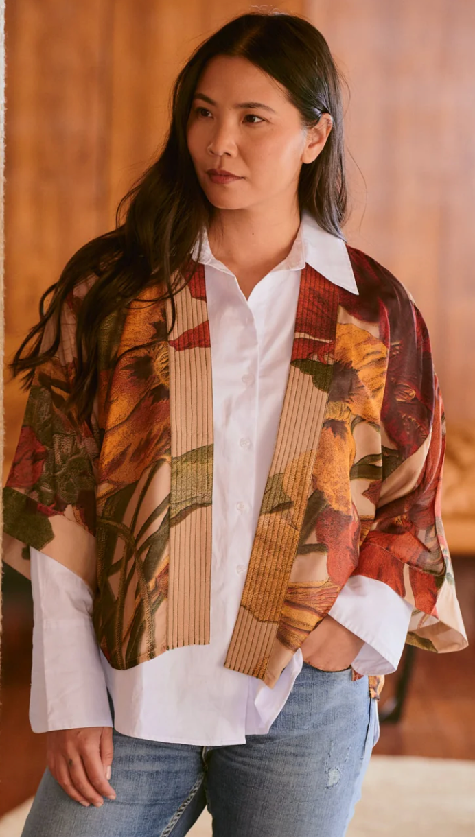 One Hundred Stars Nasturtium Fawn Kimono
