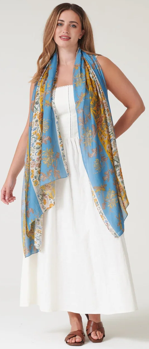 One Hundred Stars Ribbons Gold Scarf