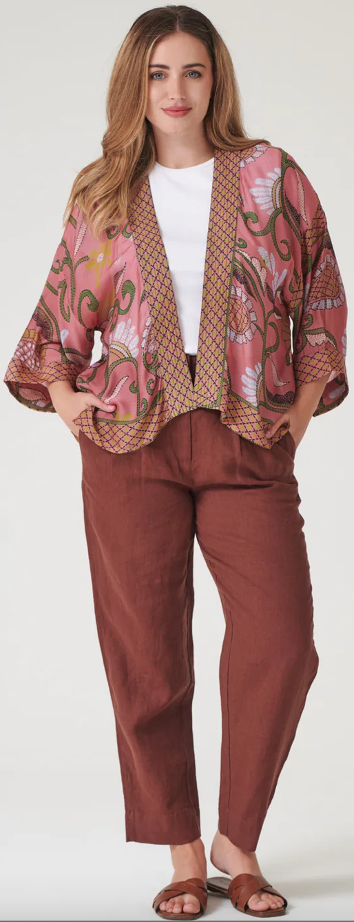 One Hundred Stars Giant Kantha Dusk Kimono