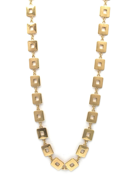 Envy long square chain necklace 1448