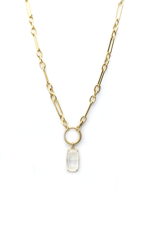 Envy large link necklace with cloud stone 1776