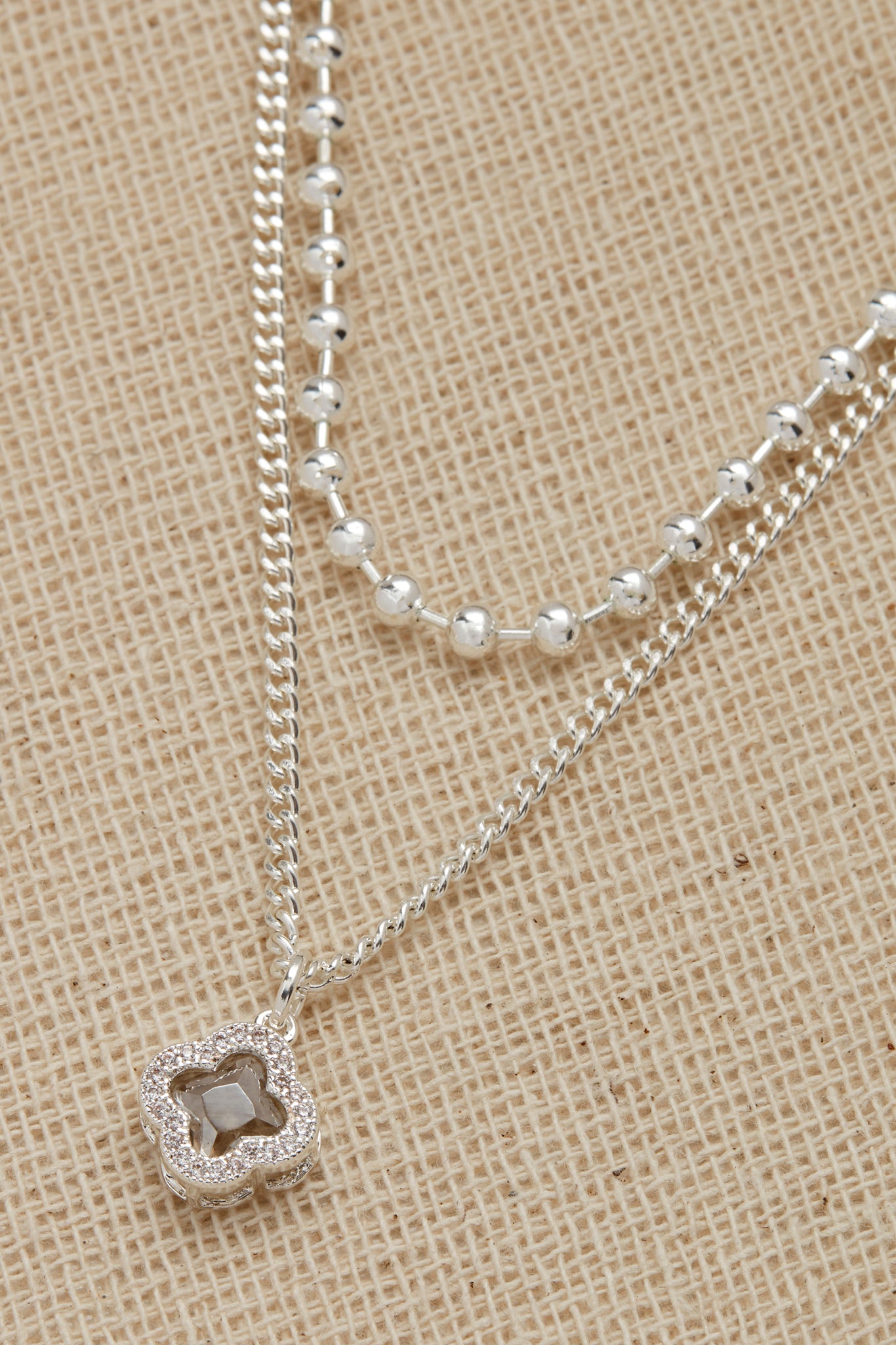 Envy double chain necklace clover pendant 1949