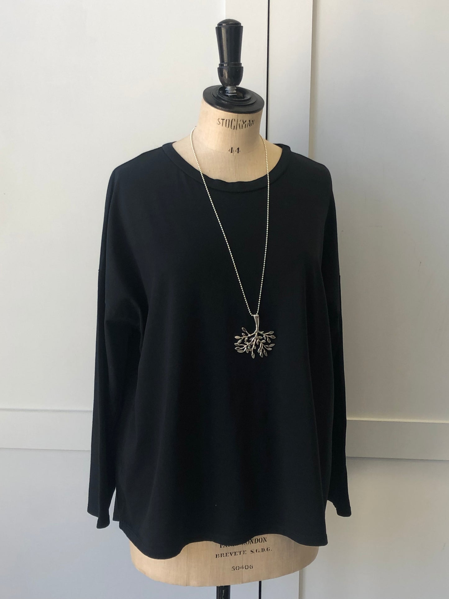 Long Sleeve Pleat Back Jersey Top