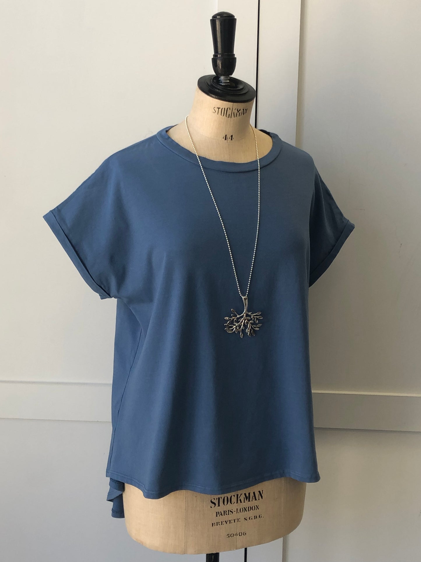 Short Sleeve Pleat Back Jersey Top