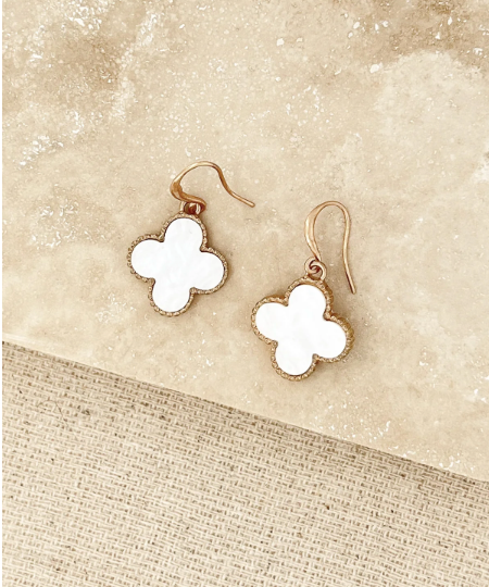 Envy enamel clover earrings 2096